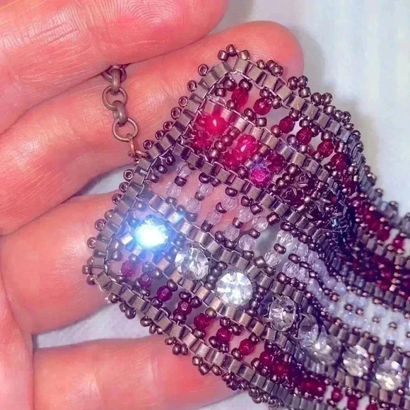 ๐ท๐ธ Gothic Bracelet ๐ธ๐ท made with darkened stainless  steel and shining stones - Picture 2 of 4